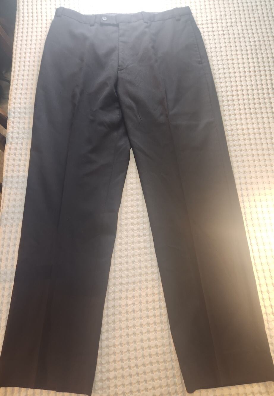 Calvin Klein Men’s Black Wool Dress Pants Classic Fit Straight Leg 36X32
